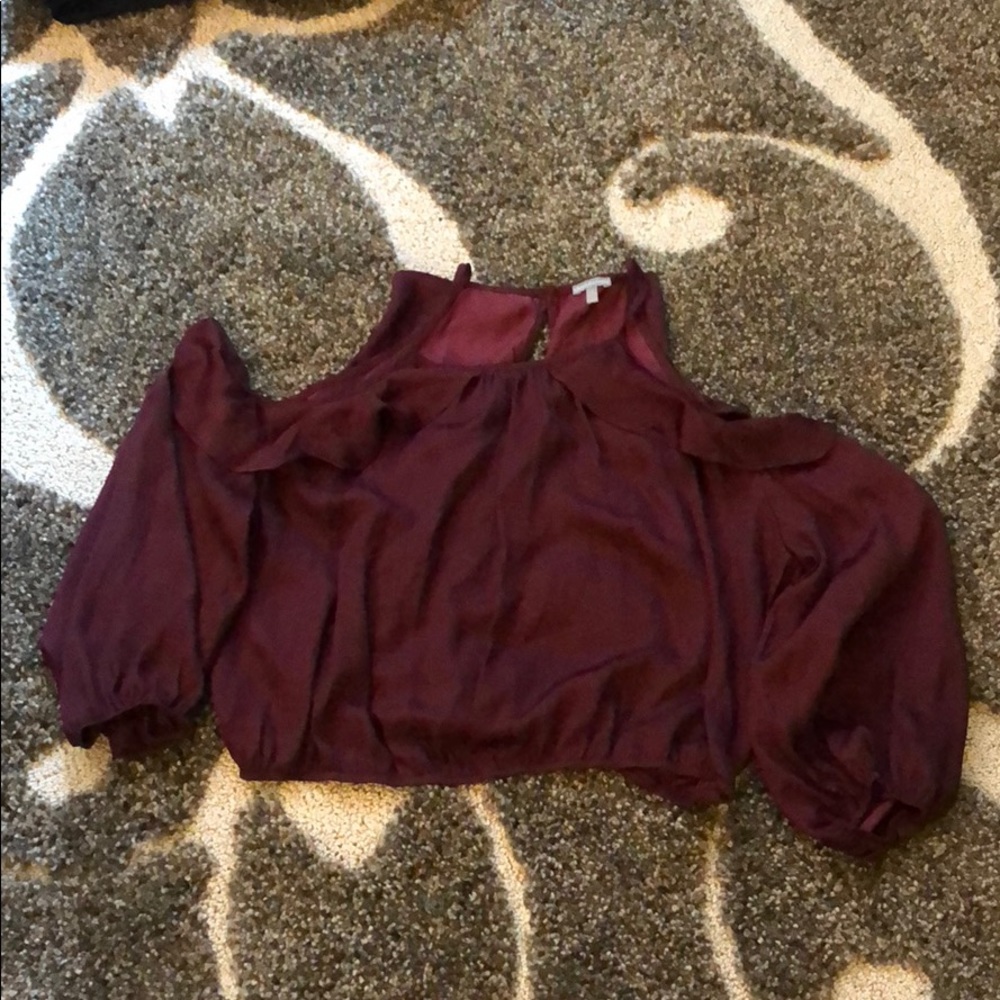 Burgundy top